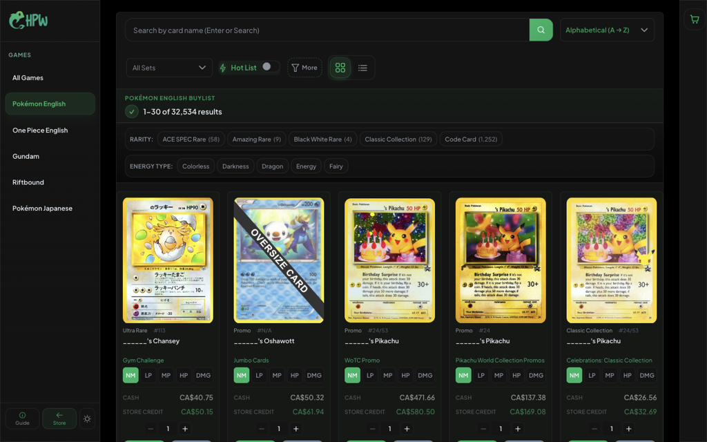 Public buylist